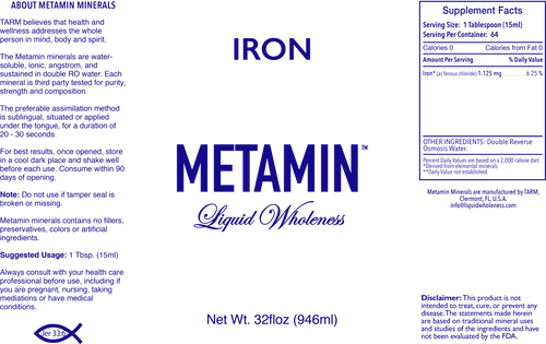 Iron comes in 16, 32 or 128 ounce sizes, just right for your personal needs.
