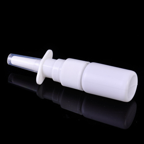20 mil / approx 2/3 of 1 oz  BPA Free 

Empty Nasal Pump Spray you fill - also comes with a blank label. This is a good accessory to Molecula Silver  or Cilver 

Usage, Medical use, Plant use, Personal use, etc.