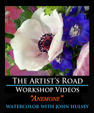 Anemone Watercolor Workshop with John Hulsey Zoom Recording