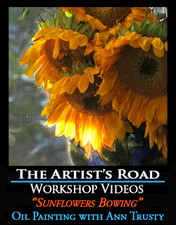 Sunflowers Bowing Oil Painting Workshop with Ann Trusty Zoom Recording