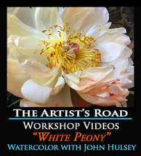 White Peony Watercolor Workshop with John Hulsey Zoom Recording