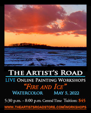 May 5, 2022, 5:30 PM - 8:00 PM Central Time - Live Online Thursday Evening Watercolor with John Hulsey - Fire and Ice