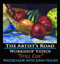 Still Life with Basket Watercolor Workshop with John Hulsey Zoom Recording