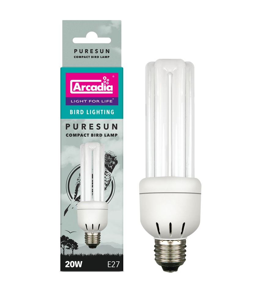 Arcadia w Cfl Puresun Bird Bulb New 110v Usa Model Lightyourreptiles Com