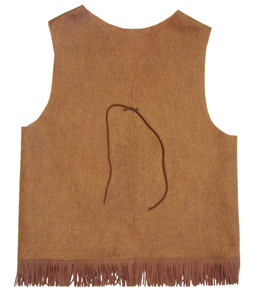 Felt Copper Vest with Fringe and Tie