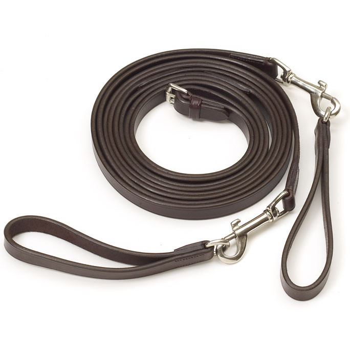 NEW MINI/SHETLAND/SMALL PONY 48" LEATHER SHOW LEAD REIN BLACK OR BROWN