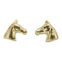 Gold Horse Head Earrings