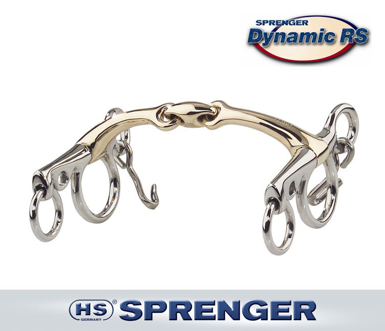 HS Riding Double Bridle Aurigan with Stainless Steel Sides Sprenger 16mm NEW