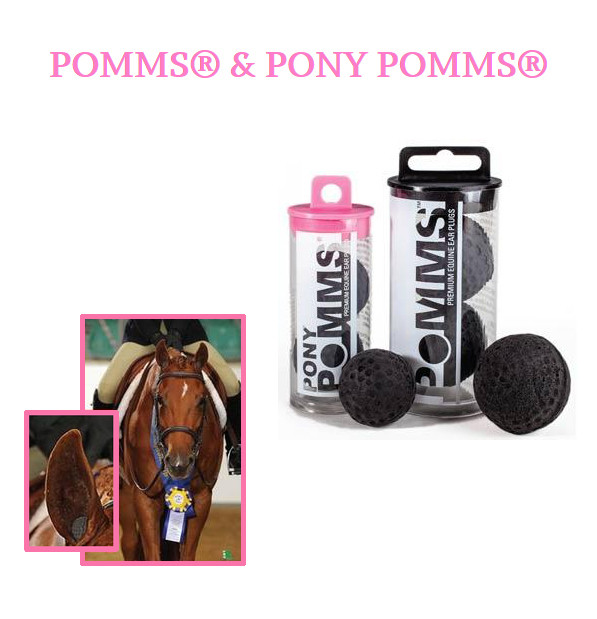 Pomms Equestrian Earplugs Black, HRSE 