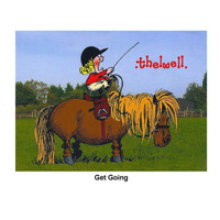 Thelwell "Out and About" Greeting Card: 'Get Going'