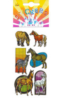 Rainbow Metallic Horse Stickers