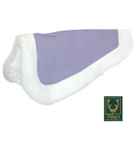 Wilkers Quilted Back Half Pad, White with Lavender