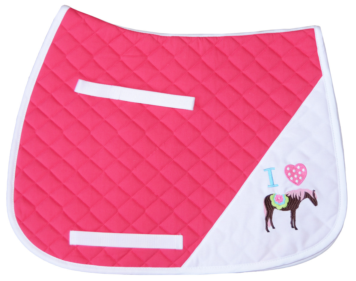 Equine Couture Whales Pony Saddle Pad Pink