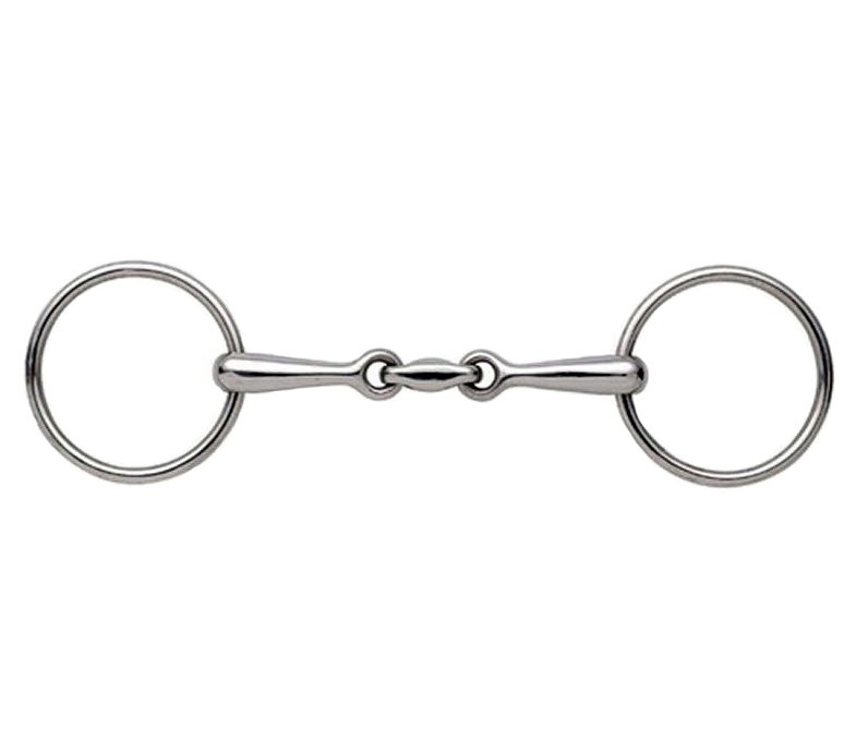 Stainless Steel Lozenge Loose Ring French Link Snaffle Horse Bit Size 