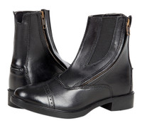 Daisy Clipper Side Zip Leather Paddock Boots, Black