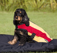 Horseware Rambo Deluxe Dog Blanket, Gold Witney Stripe