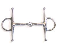 Showman PONY or MINI Stainless Steel SNAFFLE BIT 4" Broken Mouth 2.5" Ring Cheek 