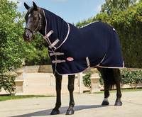 Weatherbeeta Fleece Combo Cooler, Navy with Silver/Red, 60" Only