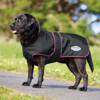 Weatherbeeta 420D Deluxe Fleece Lined Dog Windbreaker, Black/Boysenberry