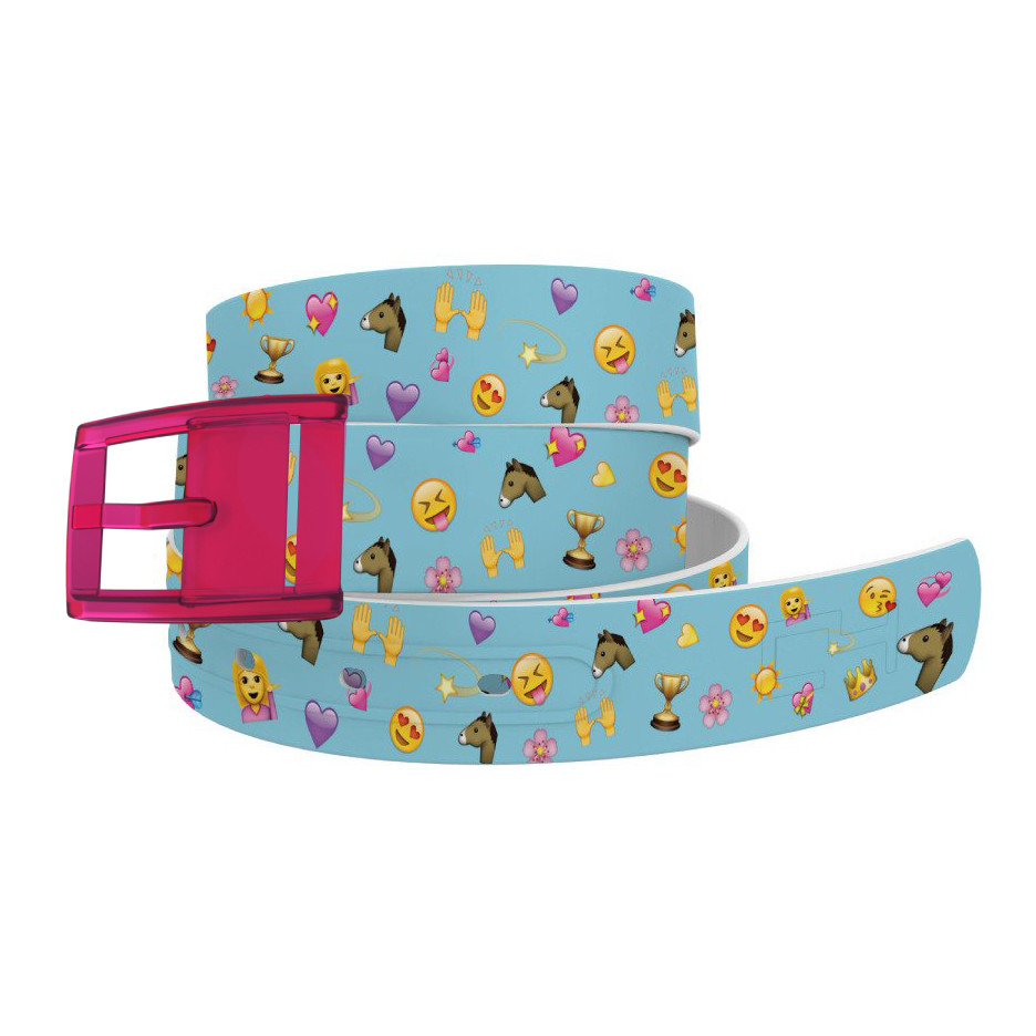 Emoji Horse with Hot Pink Buckle