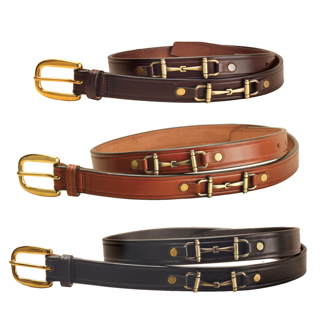 Tory 1" Snaffle Bit Belt, Black, Havana or Oakbark, 24'' 32'' Just