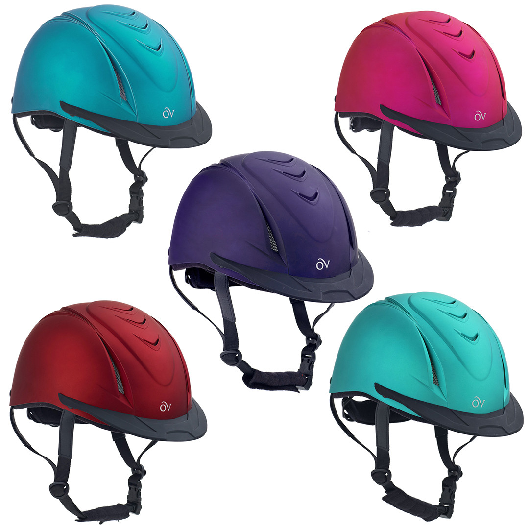 Blue & Purple Black Ovation Deluxe Schooler Riding Helmet Different Sizes 