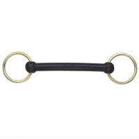 Shires Rubber Coated In-Hand Bit, Brass Rings, 4", 4.5"