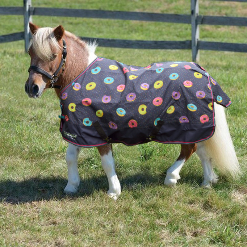 Shires Miniature Highlander Rain Sheet, Donut Print