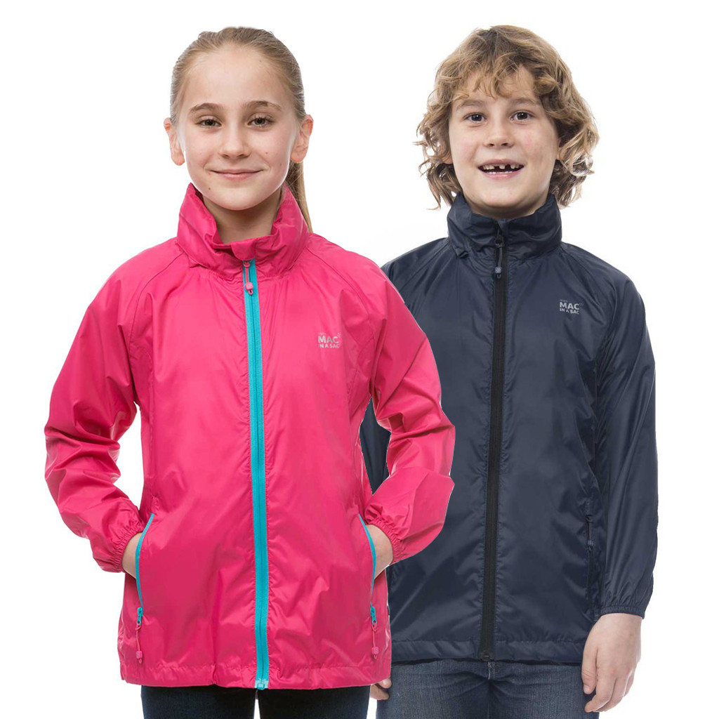 Girls packable 2024 rain jacket