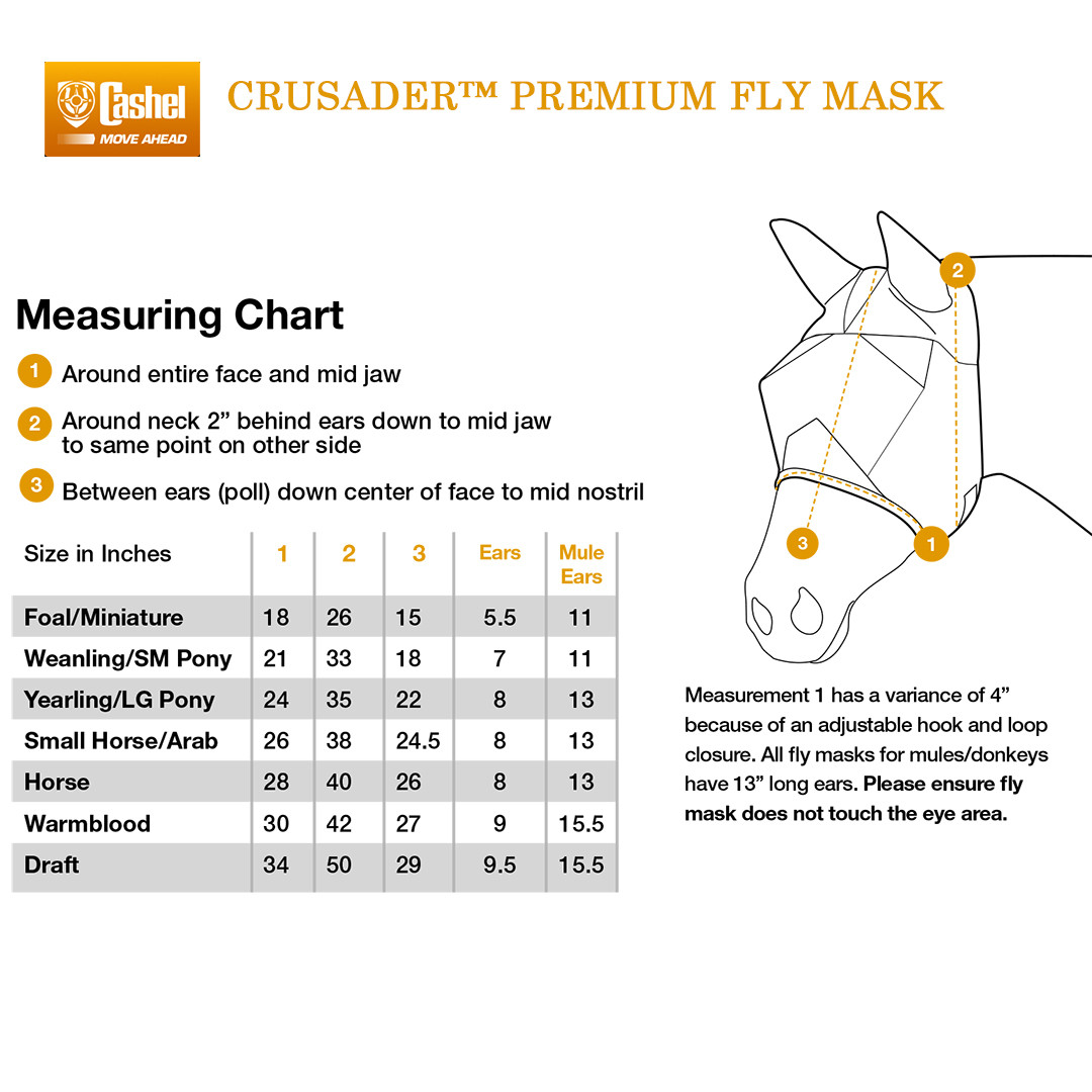 Cashel Crusader Standard Horse Fly Mask No Ears or Nose Cashel Crusader Standard Horse Fly Mask No Ears or Nose