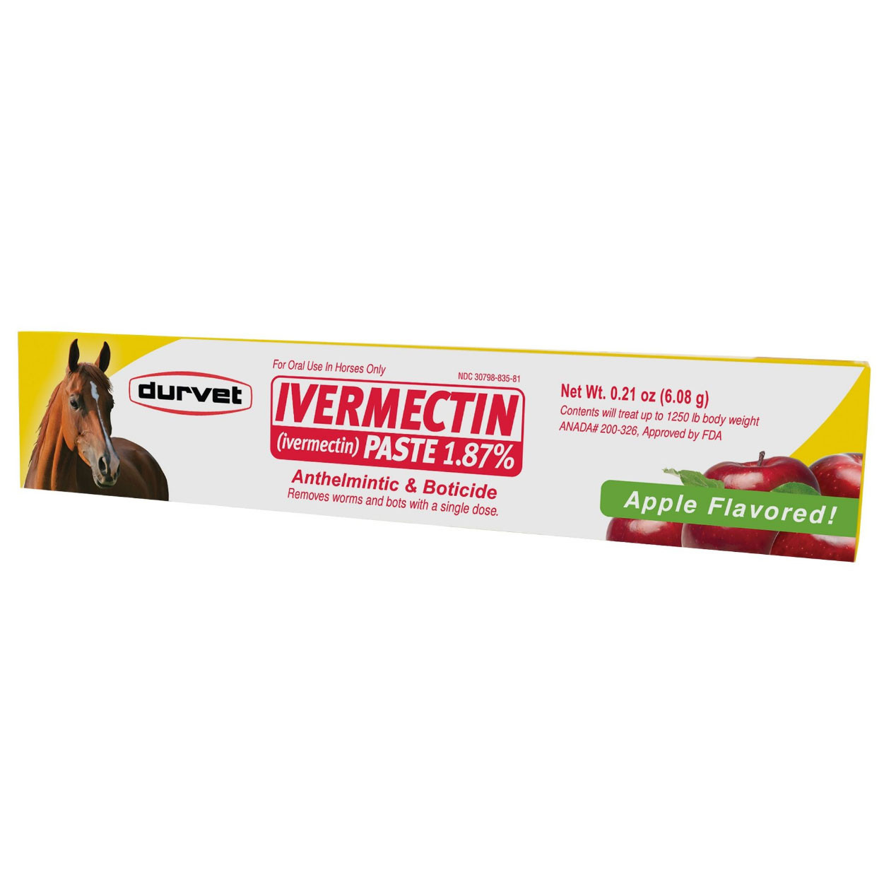 Equestrian Sporting Goods DURVET IVERMECTIN PASTE APPLE FLAVOR HORSE