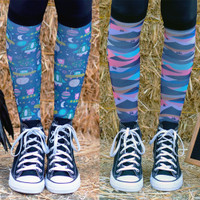Dreamers & Schemers Boot Socks, A Pair & a SPARE, Final Frontier & Yonder