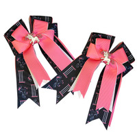 Belle & Bow Show Bows, Jump Up, Pink/Black/White