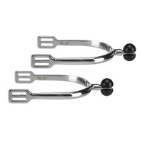 Shires Stainless Steel Plastic Roller Ball Spurs, Ladies