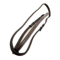 Quality Leather Running Martingale Rein and Stop Set Black & Brown Small Pony 