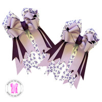 Bows to the Shows, Purple Large Jumps,  Lavender/Purple/White