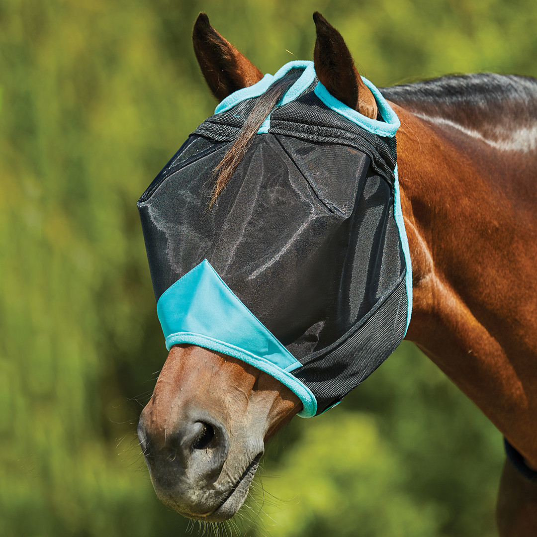 Classic Maschera Antimosche Cavallo Copri Naso e Orecchie Kentucky
