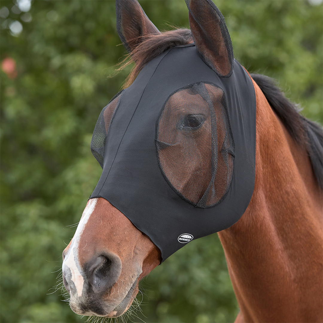 Weatherbeeta DELUXE Stretch Bug Eye Saver Fly Mask with Ears, Pony & Cob