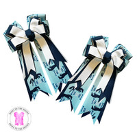 Bows to the Shows, Navy Ponies & Rail Jumps, Blue/White/Navy
