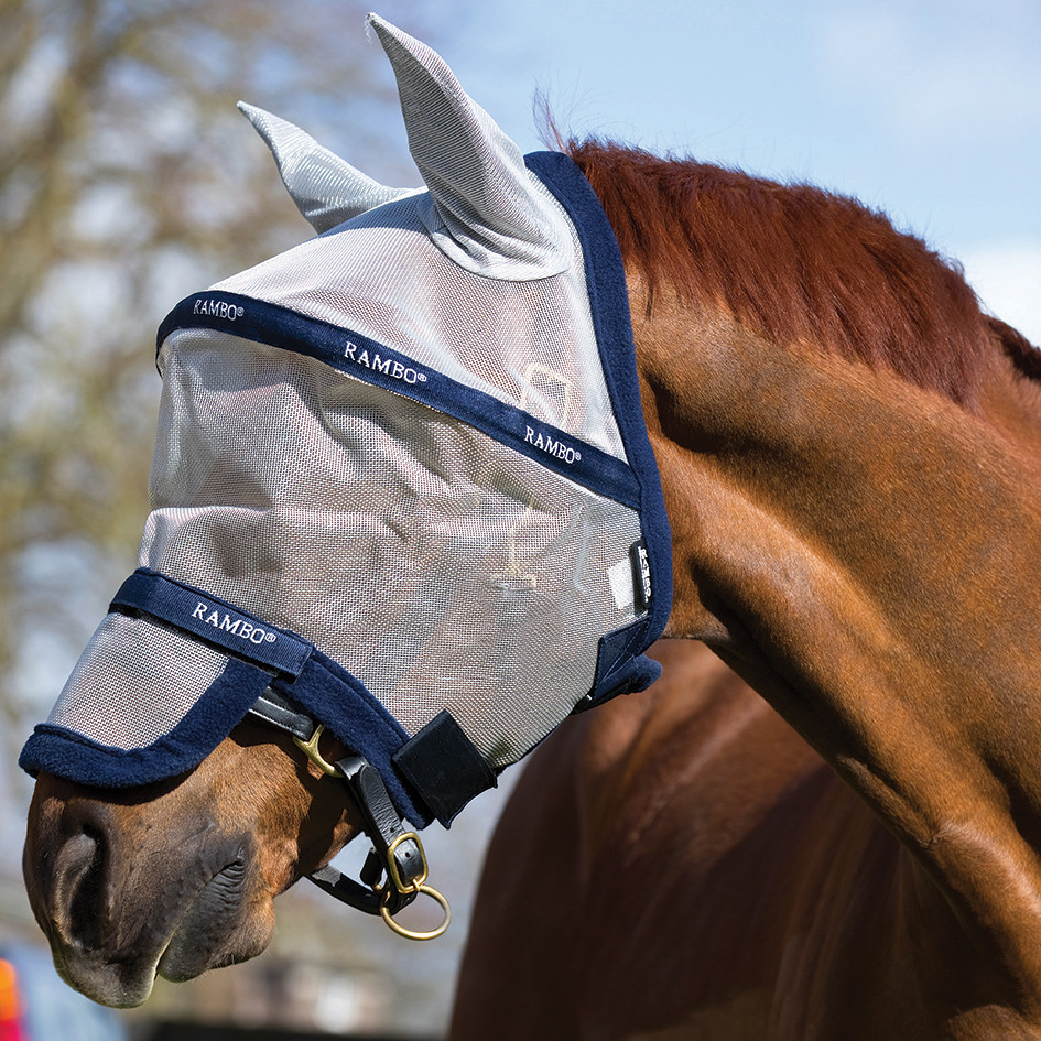 Rambo Plus Fly Mask, Three Colors, Three Sizes
