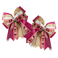 Kathryn Lily Horse Bums Show Bows, Pink/Rose/Tan/White