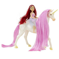 Breyer Magical Unicorn, Sky and Fantasy Rider, Meadow
