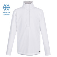 Kerrits Kids Winter Show Circuit Long Sleeve Show Shirt, White with Silver Bit Trim