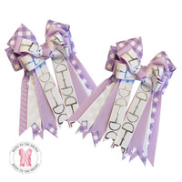 Bows to the Shows, Silver Snaffles & Lavender Gingham