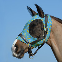 Weatherbeeta Stretch Bug Eye Saver Fly Mask with Ears, Pony, Seahorse Print