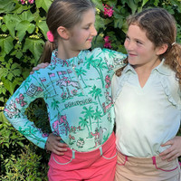 Belle & Bow Long Sleeve Sun Shirt, 'California', 2 - 14 Years