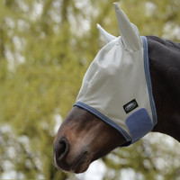 Weatherbeeta Comfitec Airflow  Fly Mask With Ears, Grey/Blue/Grey, Pony