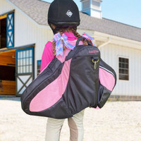 Belle & Bow Saddle Case & Backpack, Black/Pink