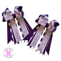 Bows to the Shows , Purple Snaffle with Purple Gingham