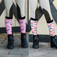 Dreamers & Schemers YOUTH Pair & a Spare Boot Socks, All Pony Pink & Pony Up